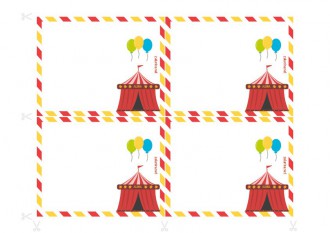 UitnodigingenPrintklare uitnodigingen voor verjaardagsfeestjes - Speurtocht in het circus